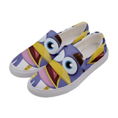 Bird Violet Beak Feather Fun Women s Canvas Slip Ons