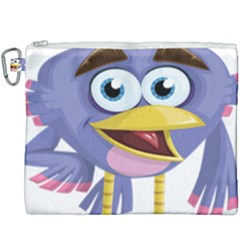 Bird Violet Beak Feather Fun Canvas Cosmetic Bag (xxxl)