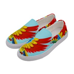 Parrot Animal Bird Wild Zoo Fauna Women s Canvas Slip Ons by Sapixe