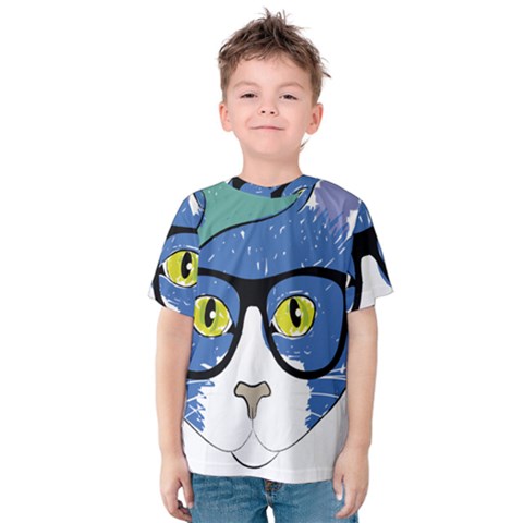 Drawing Cat Pet Feline Pencil Kids  Cotton Tee by Sapixe