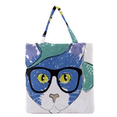 Drawing Cat Pet Feline Pencil Grocery Tote Bag by Sapixe