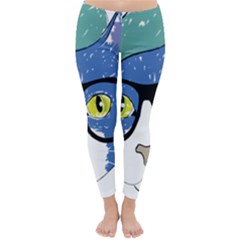 Drawing Cat Pet Feline Pencil Classic Winter Leggings