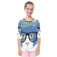 Drawing Cat Pet Feline Pencil Kids  Quarter Sleeve Raglan Tee