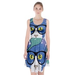 Drawing Cat Pet Feline Pencil Racerback Midi Dress