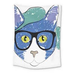 Drawing Cat Pet Feline Pencil Medium Tapestry by Sapixe