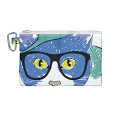 Drawing Cat Pet Feline Pencil Canvas Cosmetic Bag (Medium)