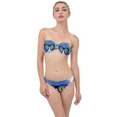 Drawing Cat Pet Feline Pencil Classic Bandeau Bikini Set