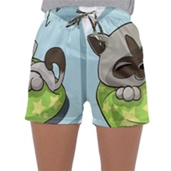 Kitten Kitty Cat Sleeping Sleep Sleepwear Shorts