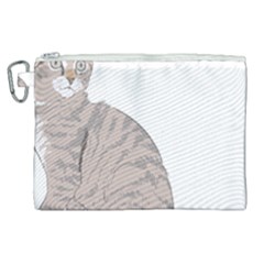 Kitten Cat Drawing Line Art Line Canvas Cosmetic Bag (xl)