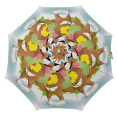 Dog Character Animal Flower Cute Straight Umbrellas