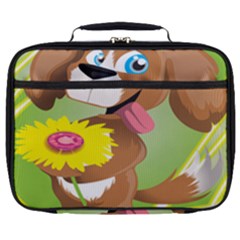 Dog Character Animal Flower Cute Full Print Lunch Bag