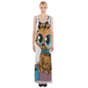 Kitty Cat Big Eyes Ears Animal Maxi Thigh Split Dress View1