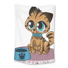 Kitty Cat Big Eyes Ears Animal Small Tapestry