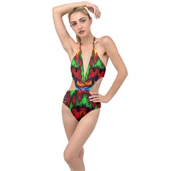 Faces Plunging Cut Out Swimsuit by MRTACPANS