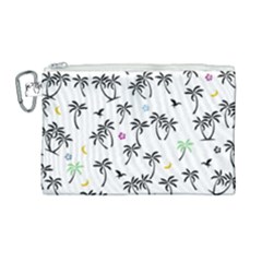 Tropical Pattern Canvas Cosmetic Bag (large) by Valentinaart