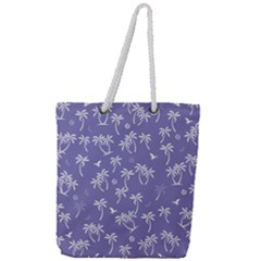 Tropical Pattern Full Print Rope Handle Tote (large) by Valentinaart