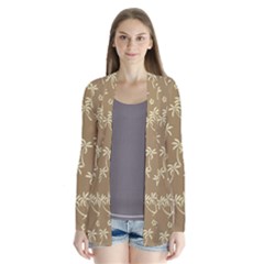 Tropical Pattern Drape Collar Cardigan by Valentinaart