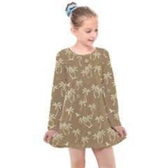 Tropical Pattern Kids  Long Sleeve Dress by Valentinaart