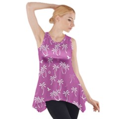 Tropical Pattern Side Drop Tank Tunic by Valentinaart