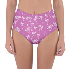 Tropical Pattern Reversible High-waist Bikini Bottoms by Valentinaart