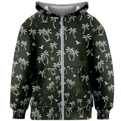 Tropical Pattern Kids Zipper Hoodie Without Drawstring by Valentinaart