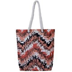 Watercolor Native Zig Zags Full Print Rope Handle Tote (small) by flipstylezfashionsLLC