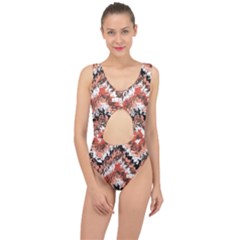 Watercolor Native Zig Zags Center Cut Out Swimsuit by flipstylezfashionsLLC