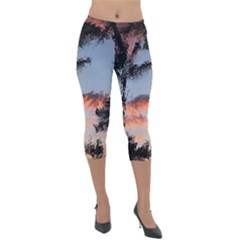 Beautiful Tropics Painting By Kiekie Strickland  Lightweight Velour Capri Leggings  by flipstylezfashionsLLC