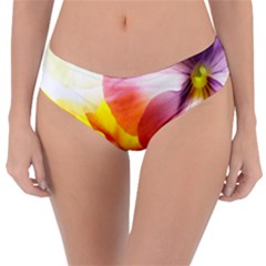 Big Colorful Tropical Yellow And Purple  Reversible Classic Bikini Bottoms by flipstylezfashionsLLC