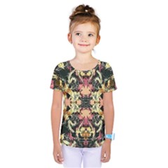 Beautiful seamless brown Tropical Flower Design  Kids  One Piece Tee