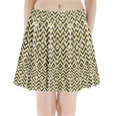 Stripes Glitter And Black Zigzags Pleated Mini Skirt by flipstylezfashionsLLC