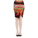 Colorful artistic Retro stringy colorful design Midi Wrap Pencil Skirt View1