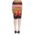 Colorful artistic Retro stringy colorful design Midi Wrap Pencil Skirt View2