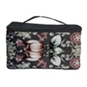 Seamless pink green and white florals peach Cosmetic Storage Case View1