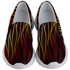 Snake In The Grass Red And Black Seamless Design Kid s Lightweight Slip Ons by flipstylezfashionsLLC