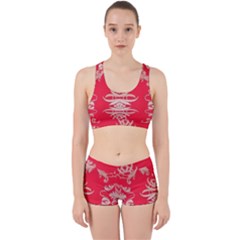 Red Chinese Inspired  Style Design  Work It Out Gym Set by flipstylezfashionsLLC