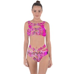 Hot Pink Mess Snakeskin Inspired  Bandaged Up Bikini Set  by flipstylezfashionsLLC