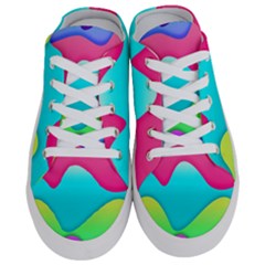 Lines Curves Colors Geometric Lines Half Slippers by Nexatart