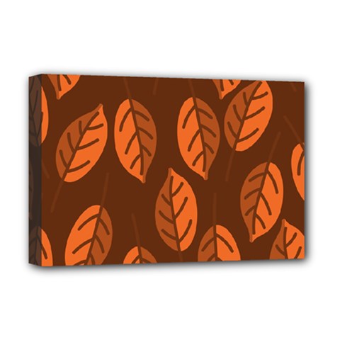 Pattern Leaf Plant Decoration Deluxe Canvas 18  X 12   by Nexatart