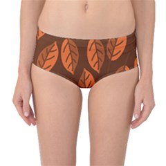 Pattern Leaf Plant Decoration Mid-waist Bikini Bottoms by Nexatart