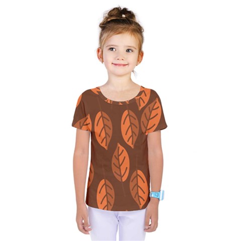 Pattern Leaf Plant Decoration Kids  One Piece Tee by Nexatart