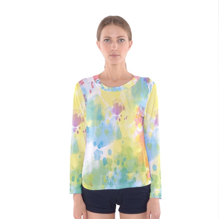 Abstract Pattern Color Art Texture Women s Long Sleeve Tee