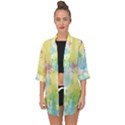 Abstract Pattern Color Art Texture Open Front Chiffon Kimono View1