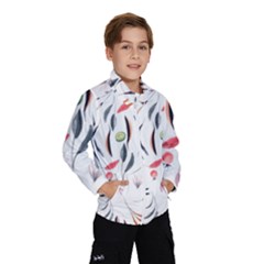 Watercolor Tablecloth Fabric Design Windbreaker (kids) by Nexatart