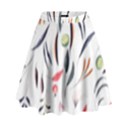 Watercolor Tablecloth Fabric Design High Waist Skirt View1