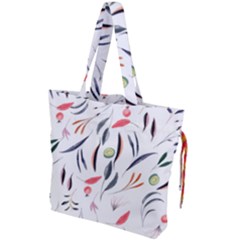 Watercolor Tablecloth Fabric Design Drawstring Tote Bag by Nexatart