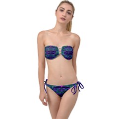 Abstract Pattern Desktop Wallpaper Twist Bandeau Bikini Set by Nexatart