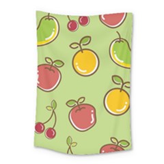 Seamless Pattern Healthy Fruit Small Tapestry by Nexatart