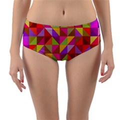 Geometric Reversible Mid-waist Bikini Bottoms by luizavictorya72