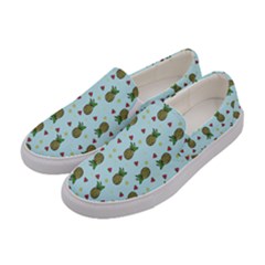 Pineapple Watermelon Fruit Lime Women s Canvas Slip Ons